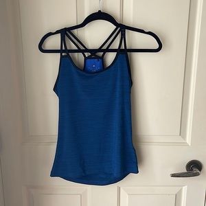 Small, blue, Adidas workout top